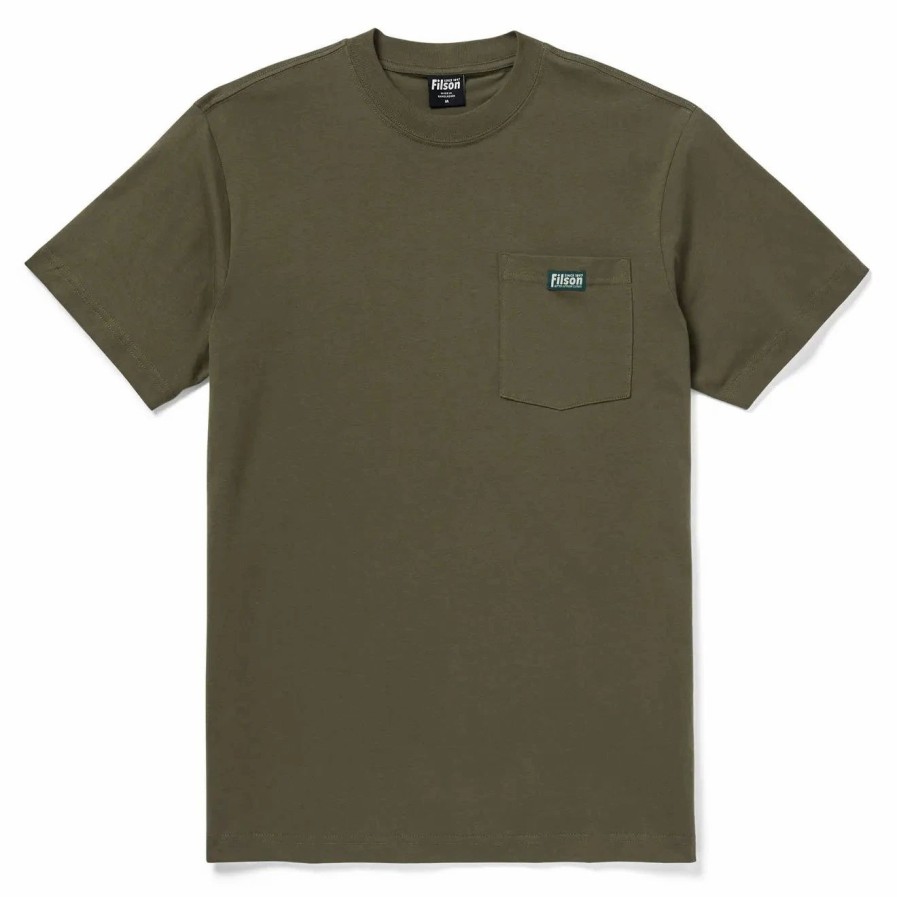 New * Filson S/S Ranger Solid One Pocket T-Shirt Service Green