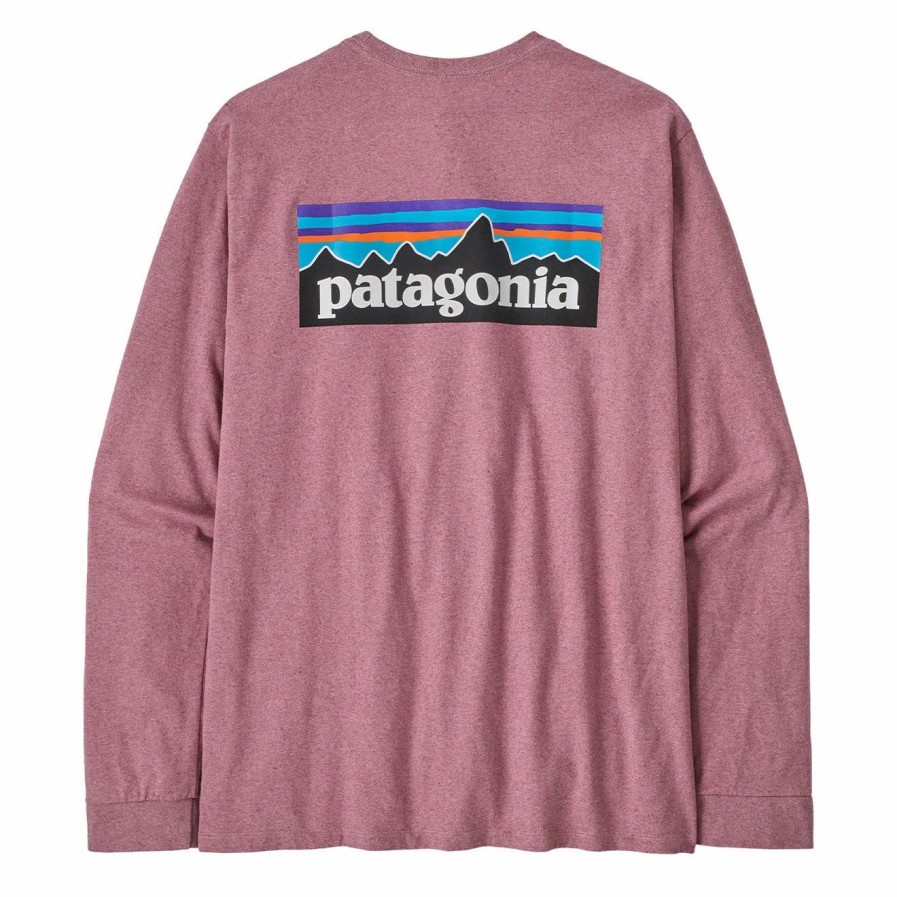 Online * Patagonia Long Sleeve P-6 Logo Responsibili-Tee Evening Mauve