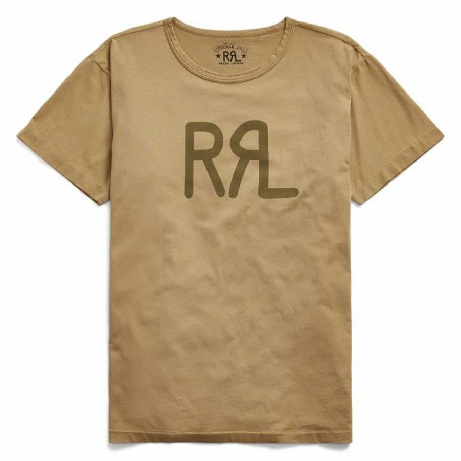 Clearance * Rrl By Ralph Lauren S/S Logo T-Shirt Khaki