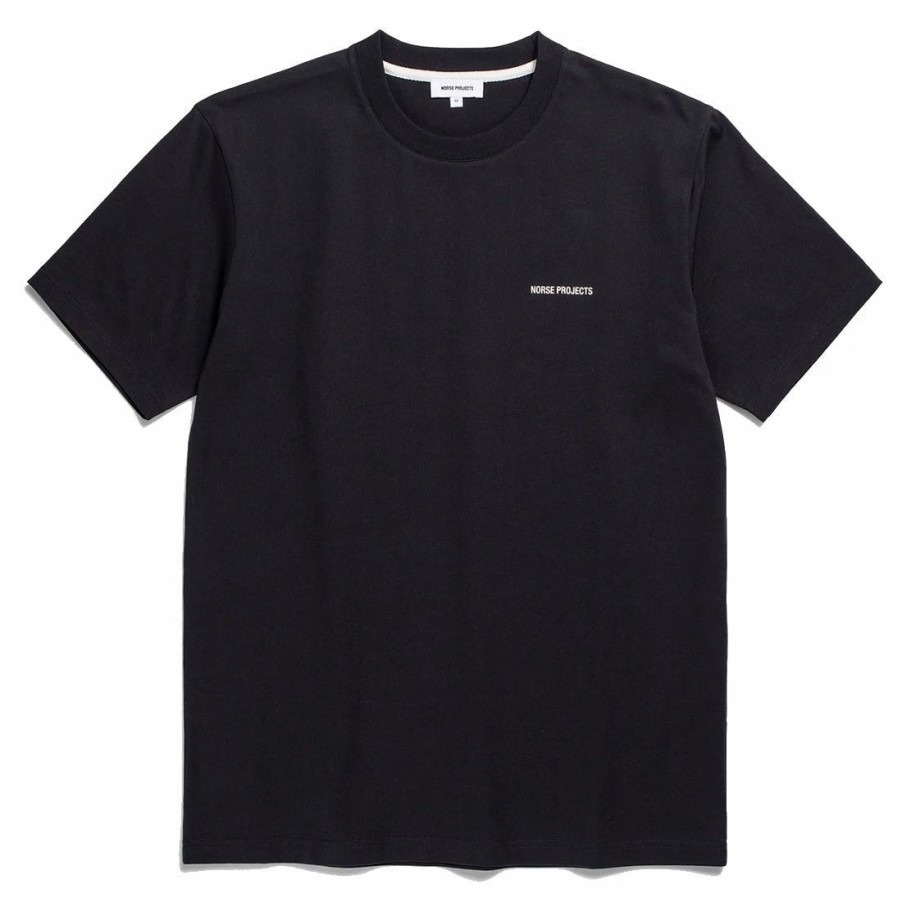 Hot * Norse Projects Johannes Standard Logo Ss T-Shirt Black