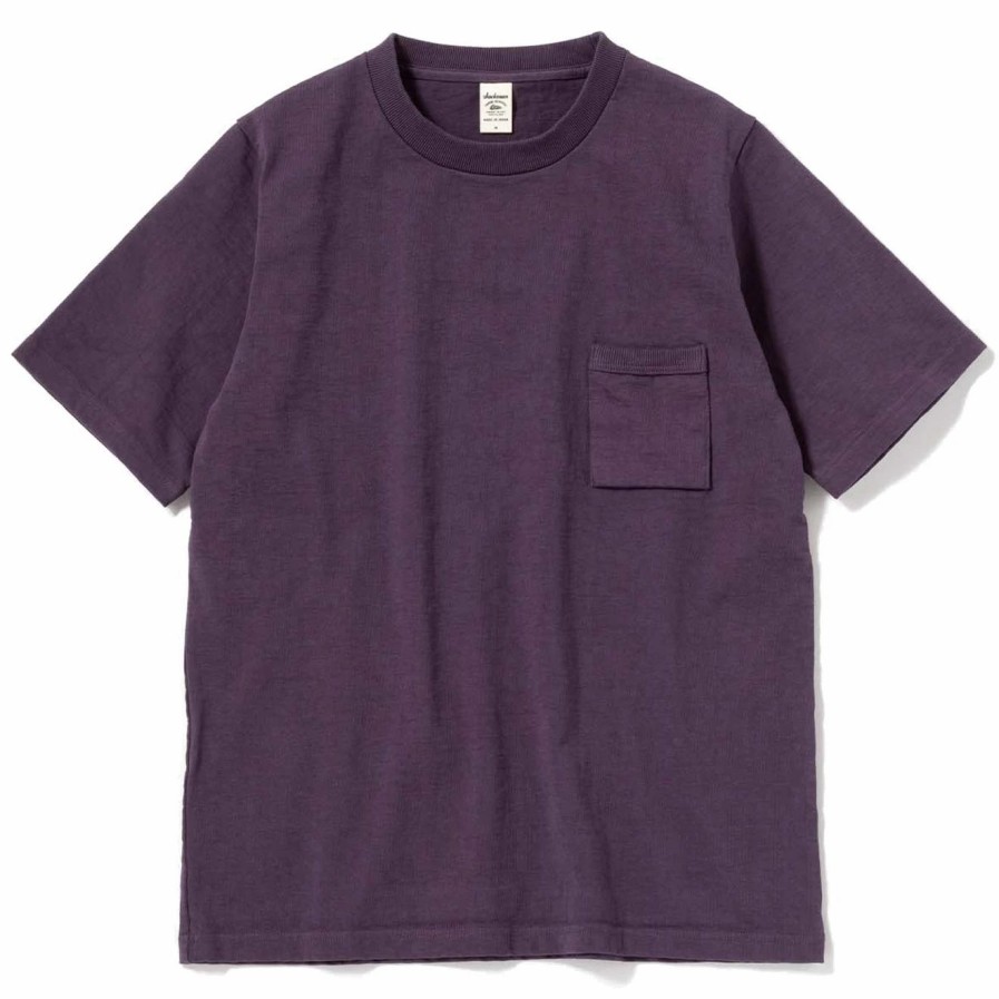 Clearance * Jackman Dotsume Pocket Tee Grape