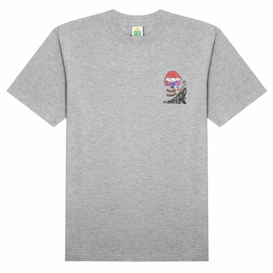 Hot * Hikerdelic Trip Ss T-Shirt Grey Marl