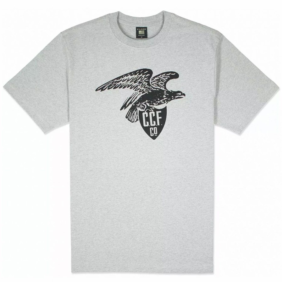 Clearance * Filson S/S Pioneer Graphic T-Shirt Fast Track Light Heather / Grey Eagle Lththgreag