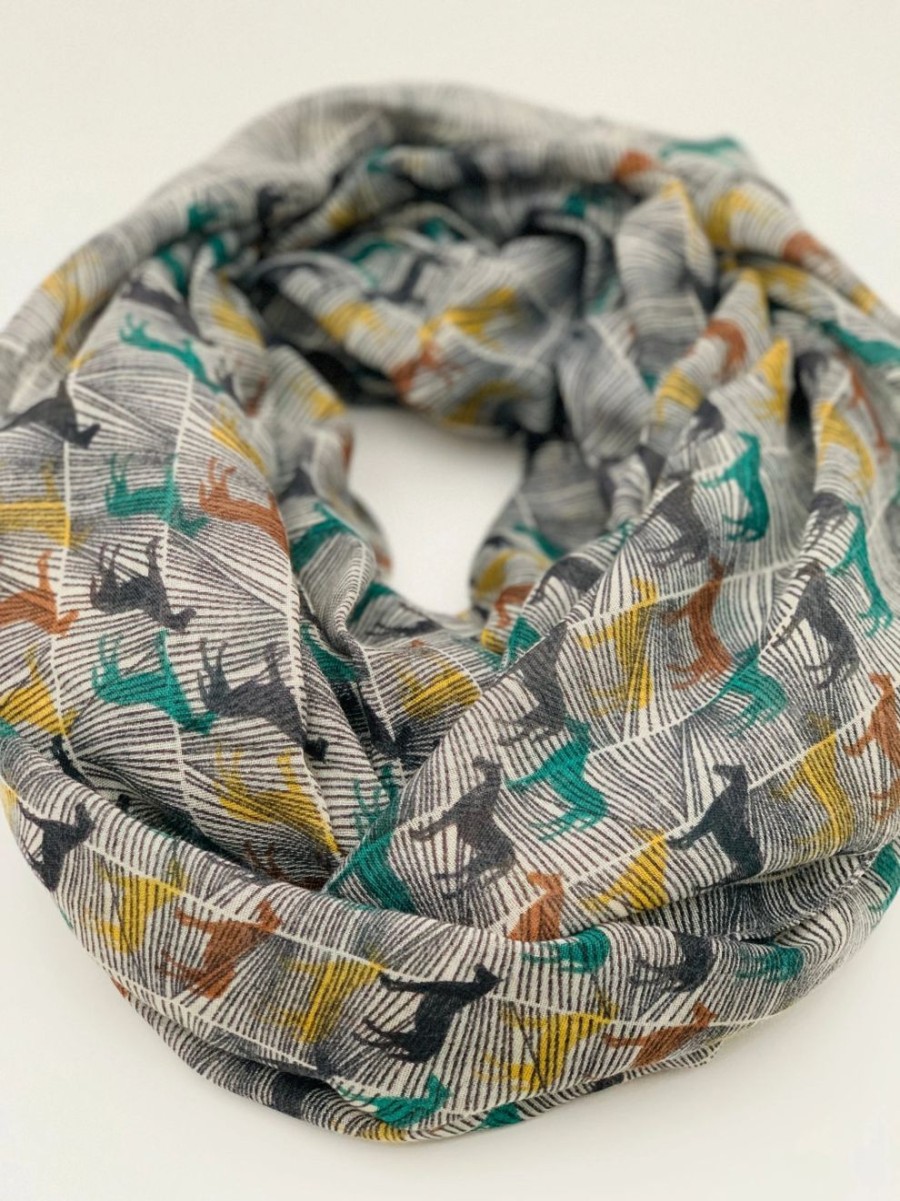 New * The Roaming Horse Horses On Stripes Infinity Scarf