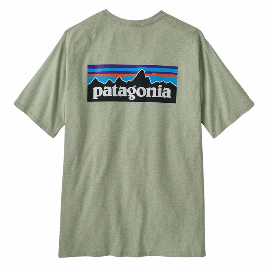 New * Patagonia P-6 Logo Responsibili Tee Salvia Green