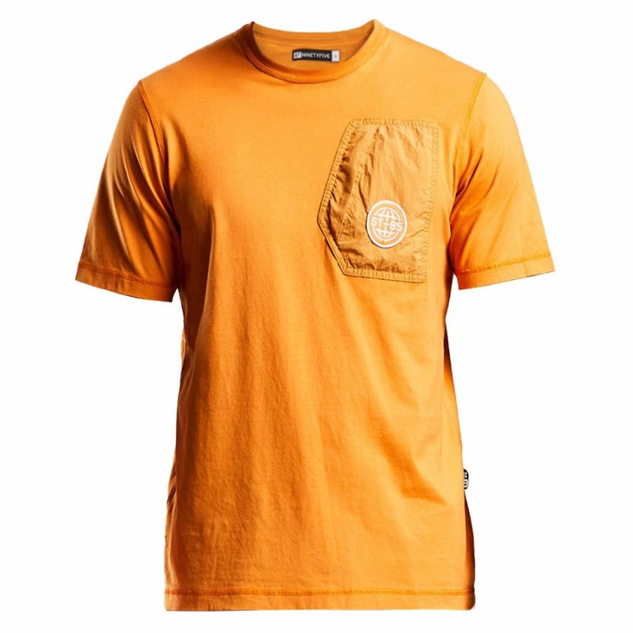 Clearance * St95 Globe Pocket Tee Light Orange