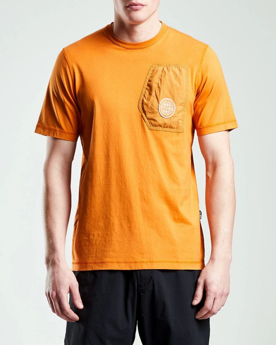 Clearance * St95 Globe Pocket Tee Light Orange