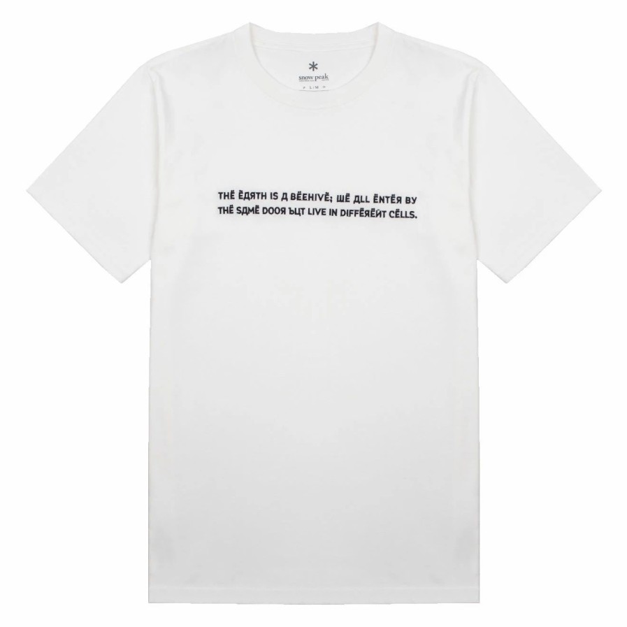 Online * Snow Peak Typography Tee White