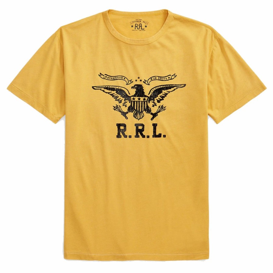 Hot * Rrl By Ralph Lauren Logo Jersey T-Shirt Gold