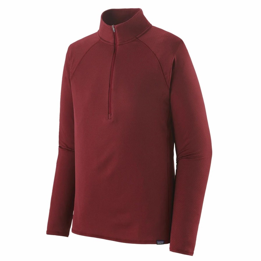 New * Patagonia Capilene Midweight Zip Neck Sequoia Red