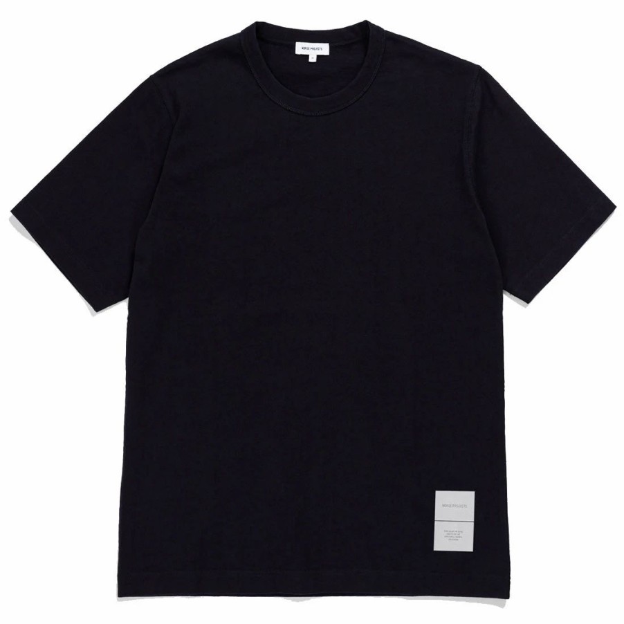 Hot * Norse Projects Holger Tab Series Ss T-Shirts Dark Navy