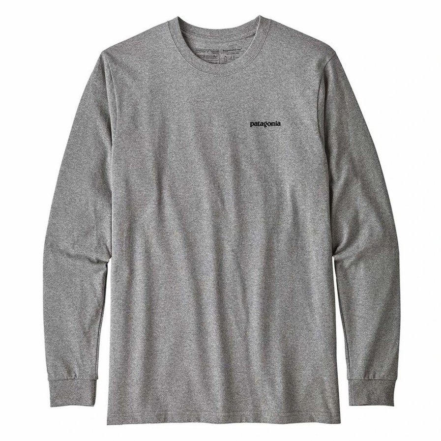 Online * Patagonia Long Sleeve P-6 Logo Responsbili-Tee Gravel Heather