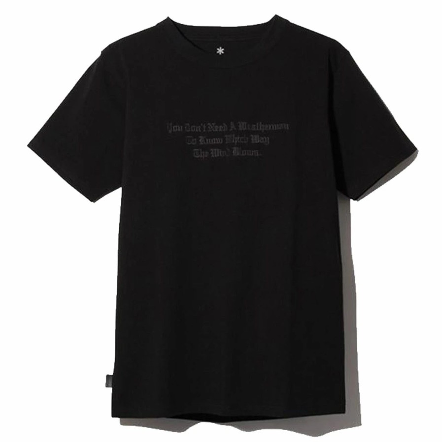 Hot * Snow Peak Typographical T-Shirt 4 Black