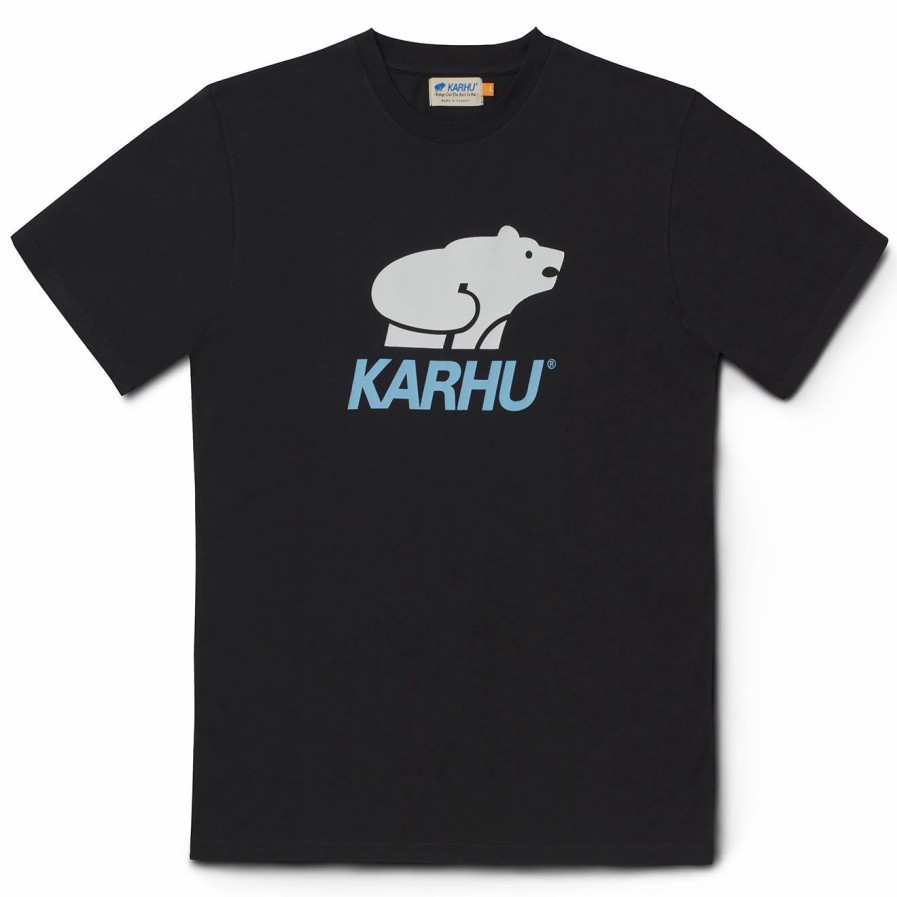 Online * Karhu Basic Logo T-Shirt Jet Black / Delphinium Blue