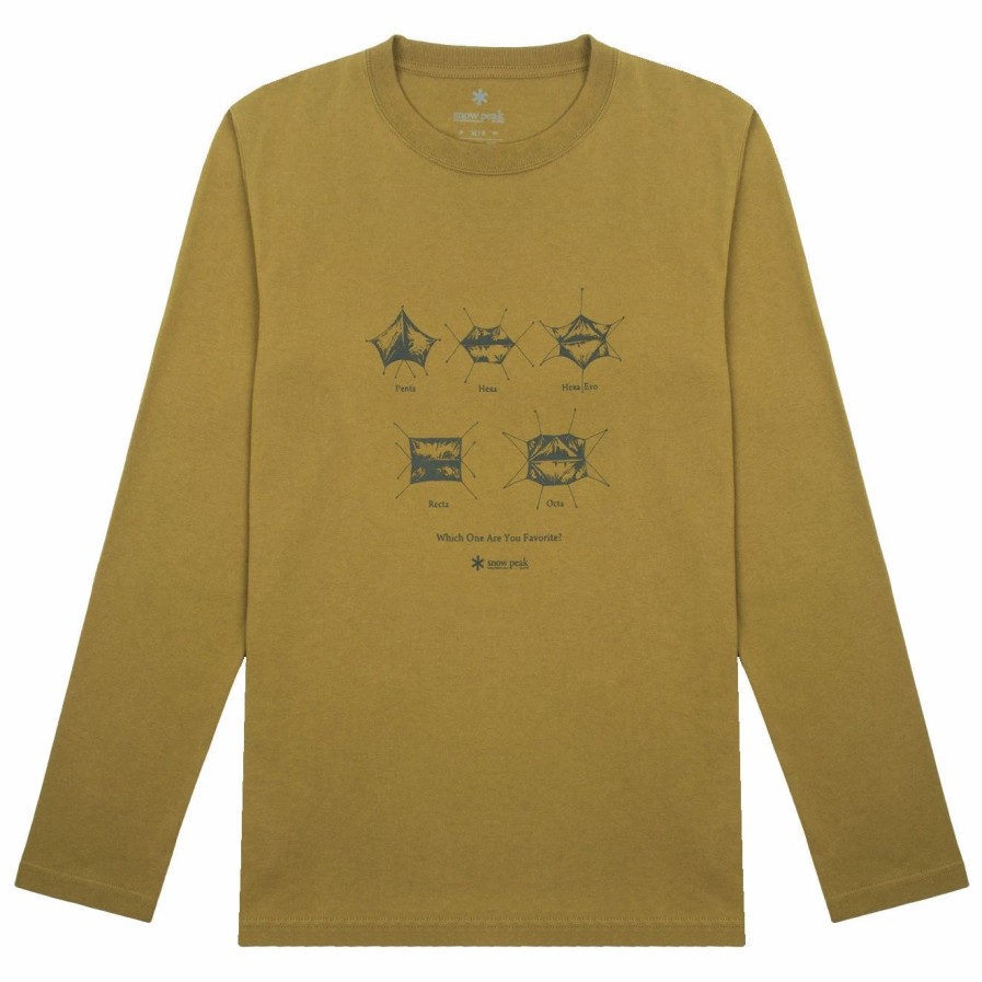 Hot * Snow Peak Sp Tarp Long Sleeve Tee Mustard