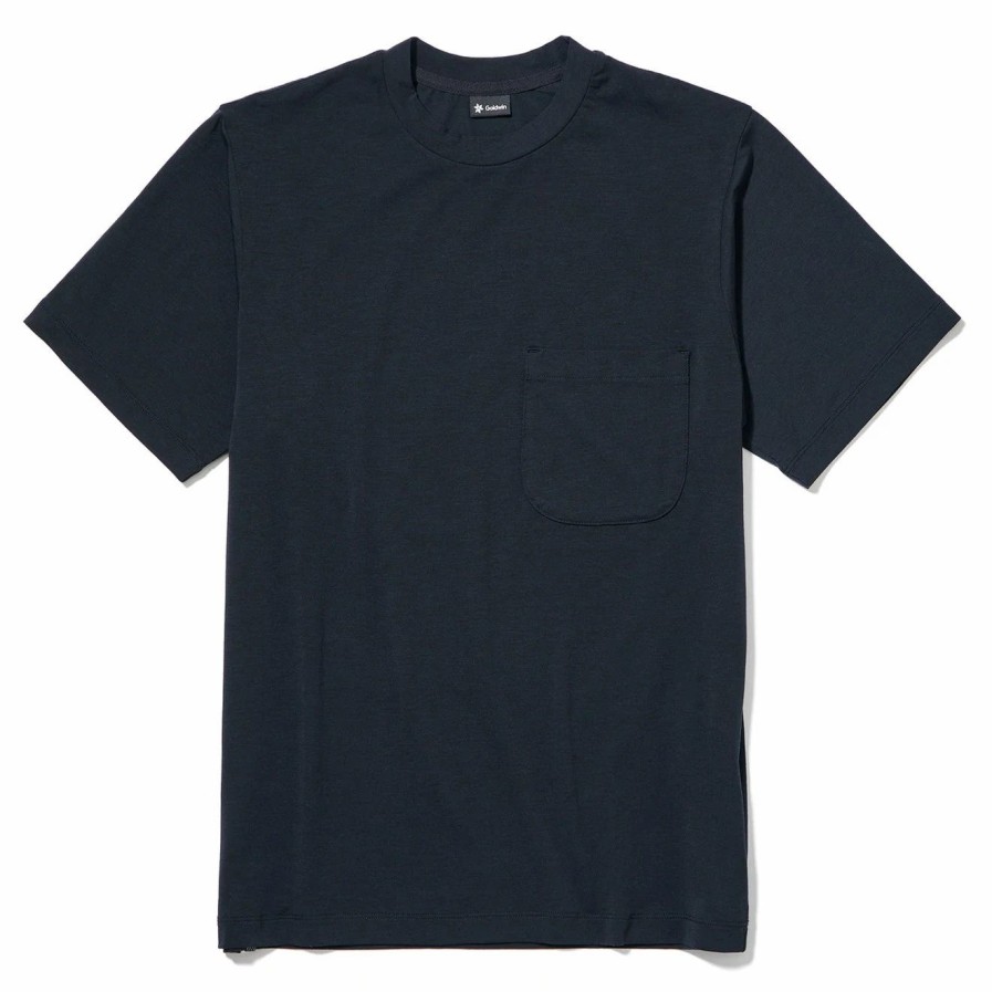 Online * Goldwin Graphic T-Shirt Black / Smoke Blue