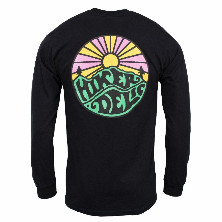 New * Hikerdelic Original Logo L/S T-Shirt Black