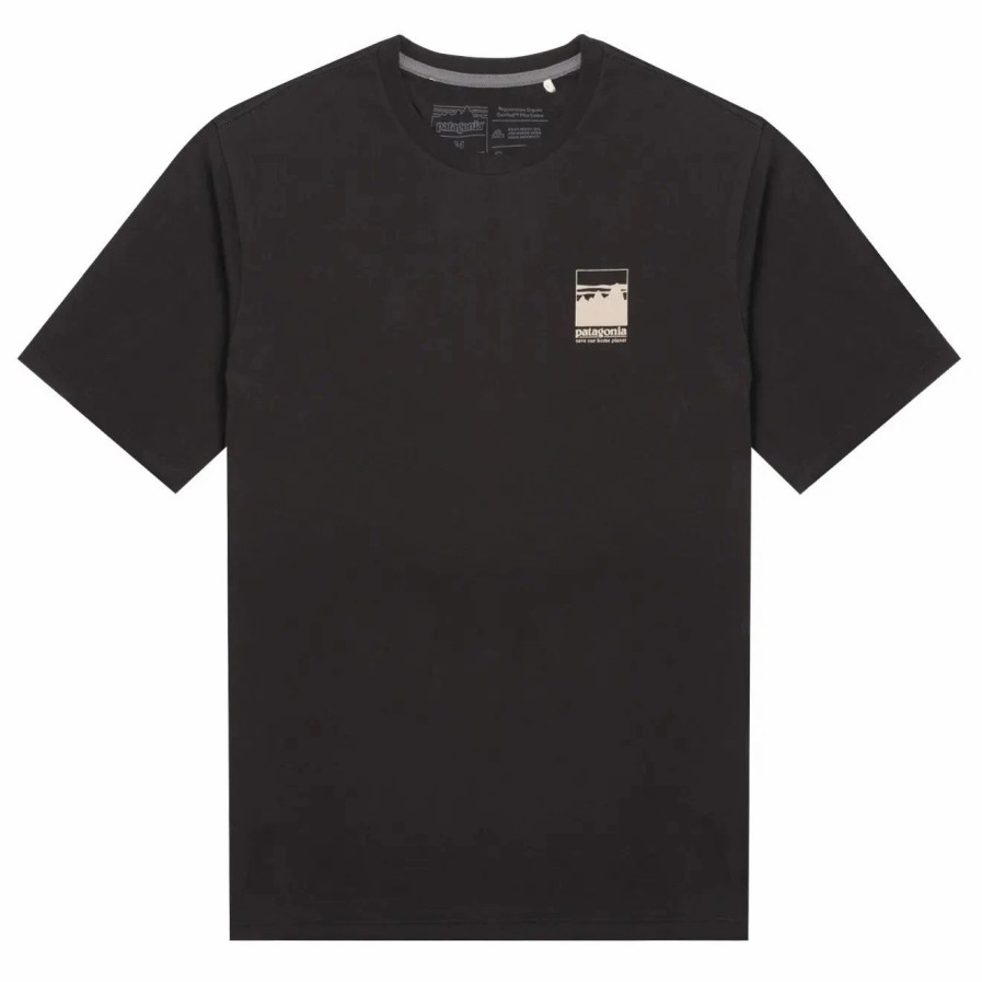 Clearance * Patagonia Alpine Icon Regenerative Organic Certified Cotton T-Shirt Black