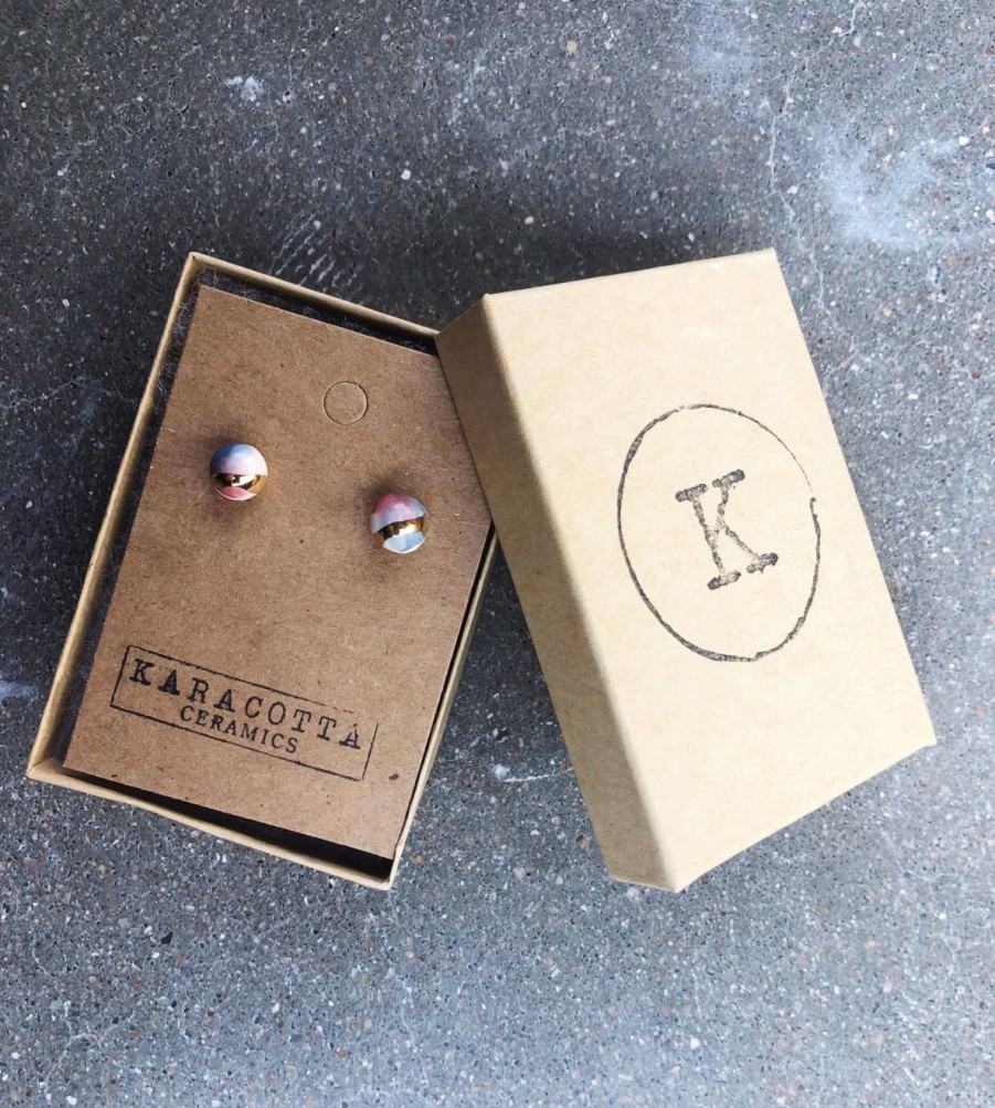 Wholesale * Karacotta Ceramics Earrings In Sunset With 22K Gold