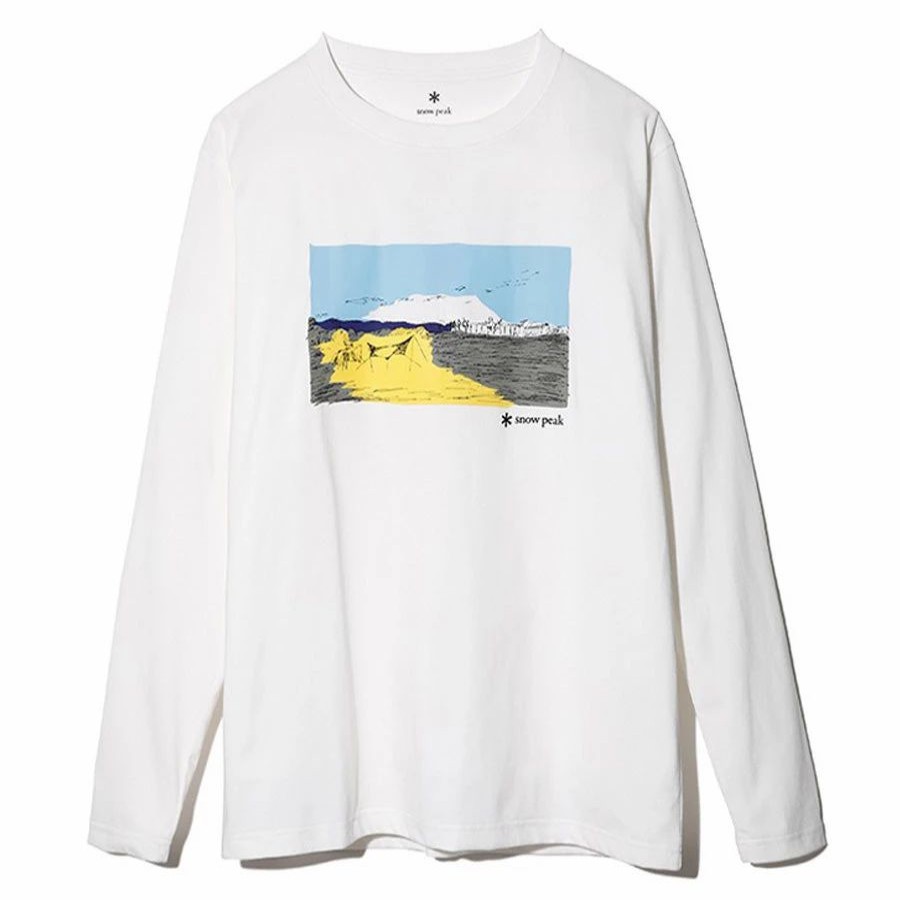 Wholesale * Snow Peak Campfield L/S T-Shirt White