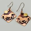 Wholesale * Ildanach Studios Horse And Sun Copper Earrings