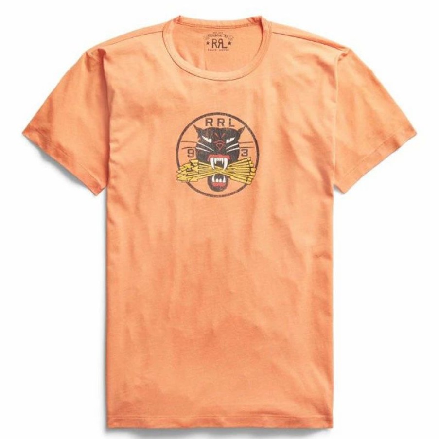 Online * Rrl By Ralph Lauren Tiger Graphic Surplus Orange