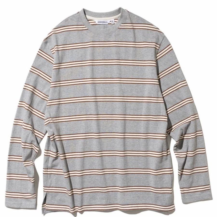 Wholesale * Uniform Bridge Vintage Stripe L/S Tee Grey