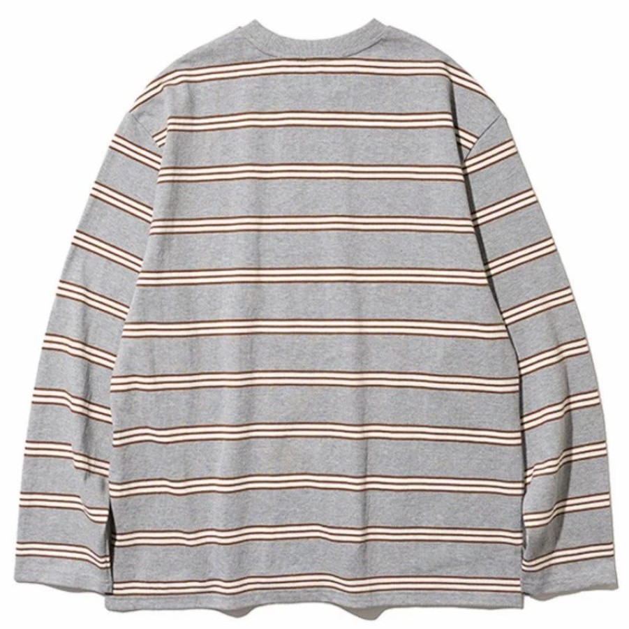 Wholesale * Uniform Bridge Vintage Stripe L/S Tee Grey