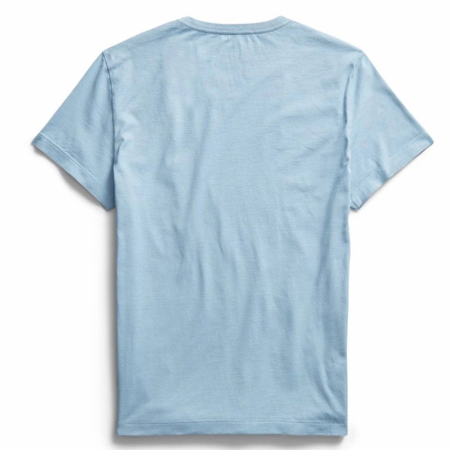 Hot * Rrl By Ralph Lauren Garment-Dyed Crewneck T-Shirt Light Blue