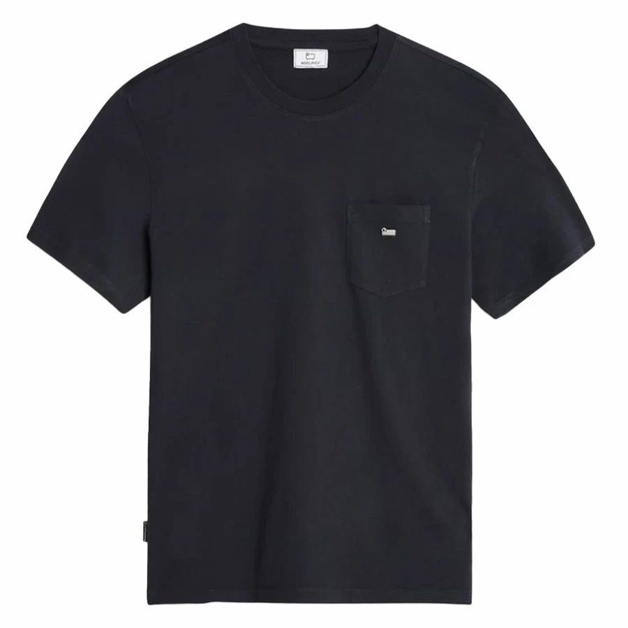 Online * Woolrich Pocket Tee Melton Blue