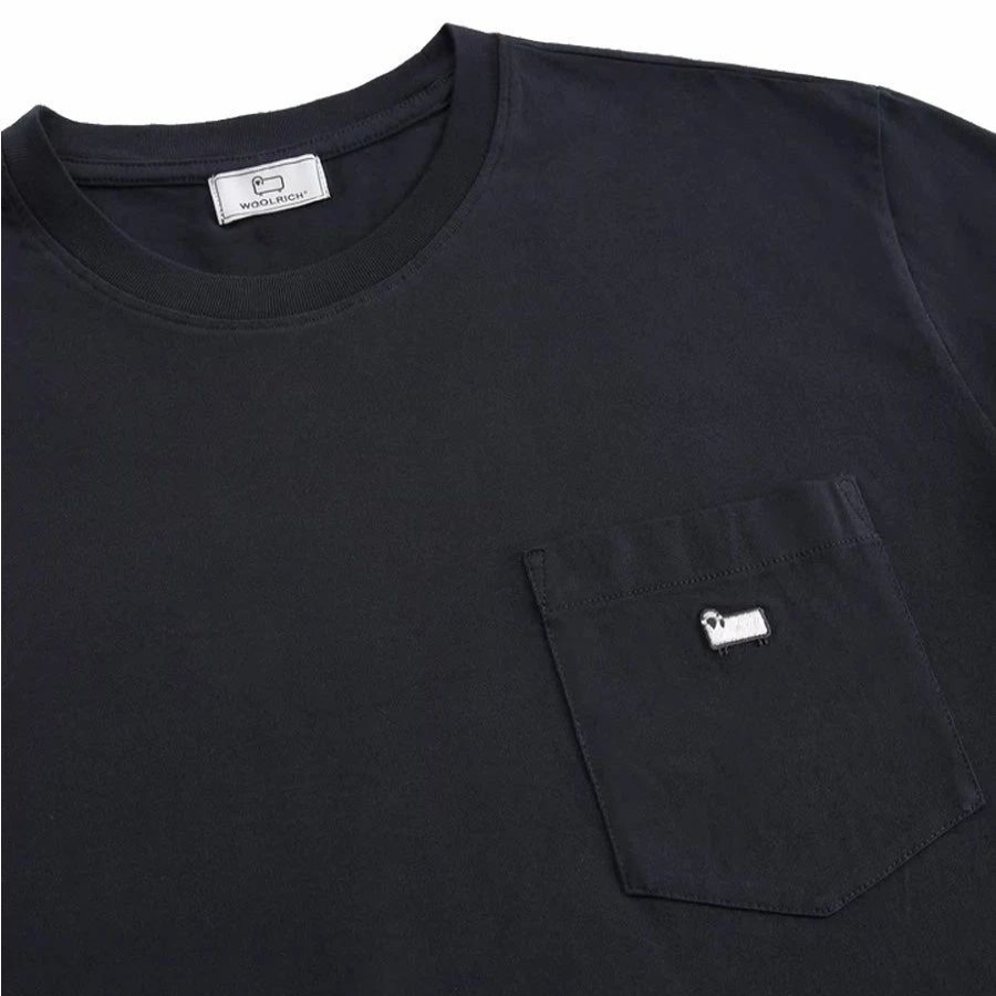 Online * Woolrich Pocket Tee Melton Blue