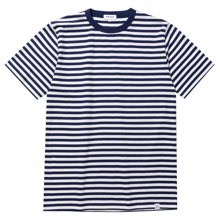 Online * Norse Projects Niels Classic Stripe S/S T-Shirt Dark Navy