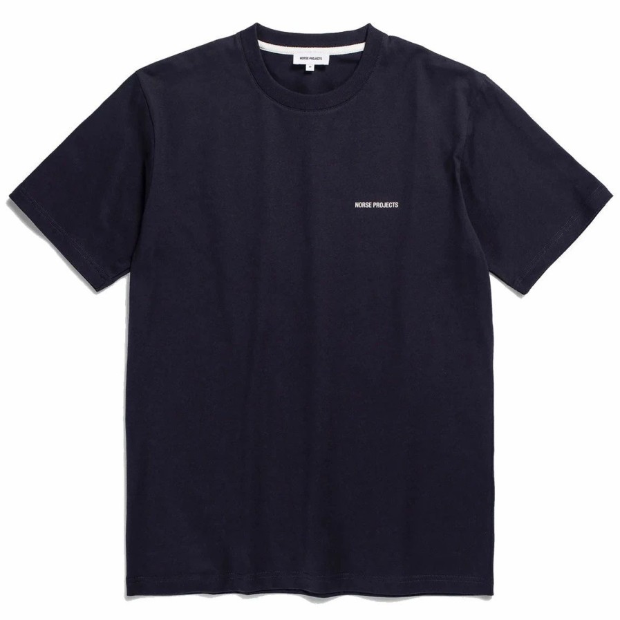 Wholesale * Norse Projects Johannes Standard Logo Tee Dark Navy